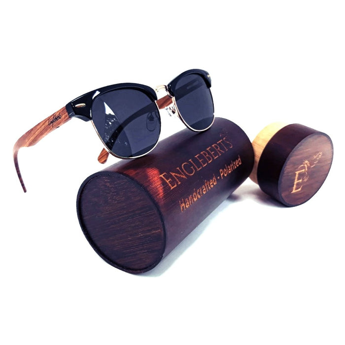 Stylin' Merchant: Polarized Real Walnut Wood Sunglasses - Oversized, Aviators, Round, Retro