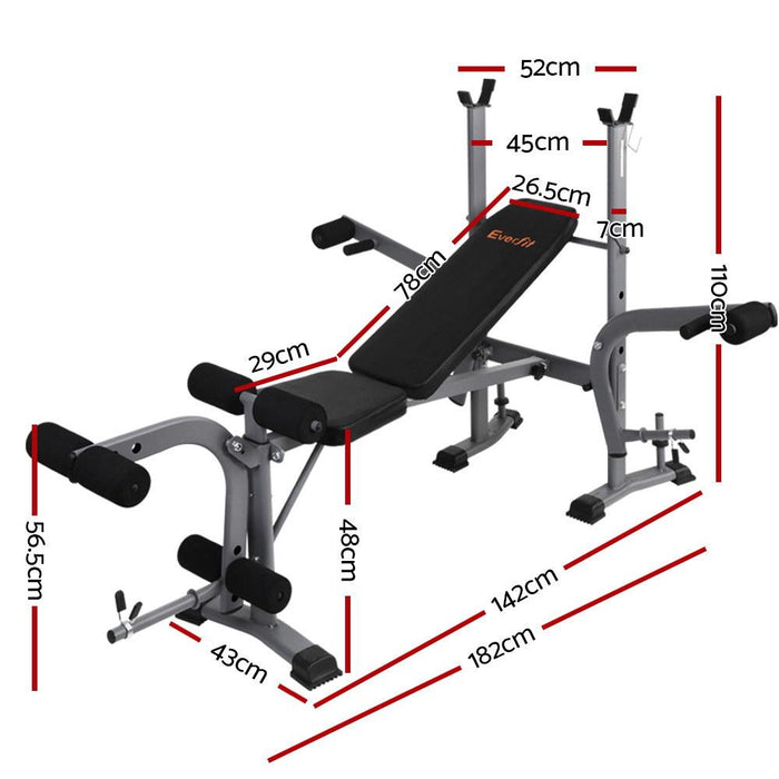 Stylin' Merchant Everfit 8-In-1 Adjustable Weight Bench for Gym Gear