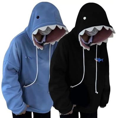 Shark Sweatshirt – Unisex Hoodie, Trendy Long Sleeve Cartoon Pullover