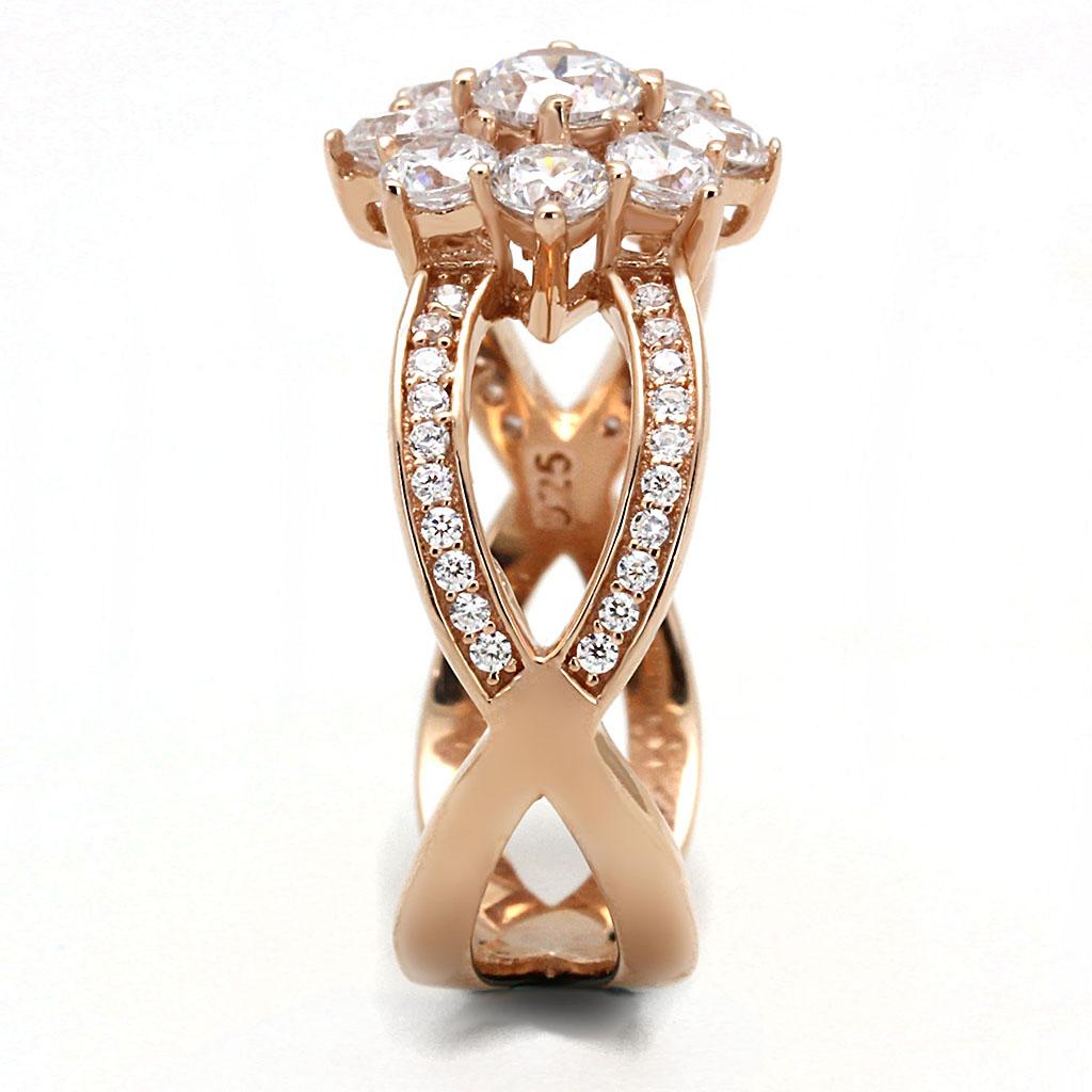 Rose Gold CZ Sterling Silver Ring for Charms, Earrings, Necklaces, Rings, and Bracelets