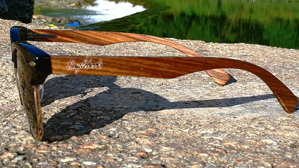 Stylin' Merchant: Polarized Real Walnut Wood Sunglasses - Oversized, Aviators, Round, Retro