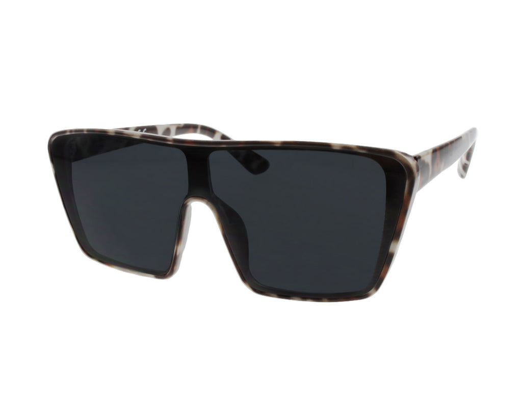 Retro Eyewear with dark lenses and vibrant black frame