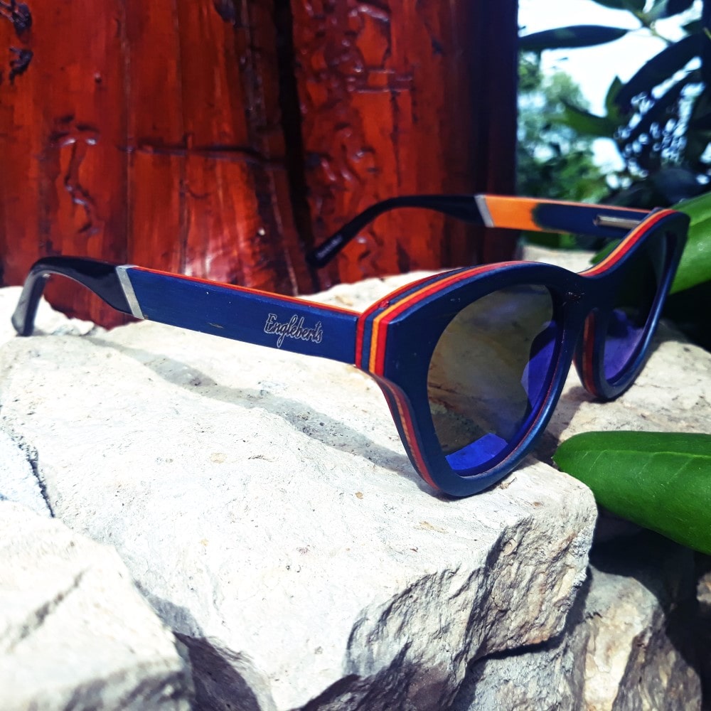 Retro Oversized Beach Bound Skateboard Wood and Acetate Sunglasses, Polarized - Aviators, Wayfarers, Round, and More!