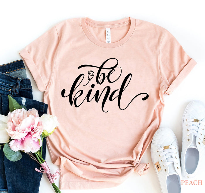 Stylin' Merchant Be Kind T-shirt for Tops, Dresses, and Accessories - Soft Cotton Blend, Relaxed Fit