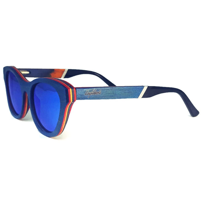 Retro Oversized Beach Bound Skateboard Wood and Acetate Sunglasses, Polarized - Aviators, Wayfarers, Round, and More!