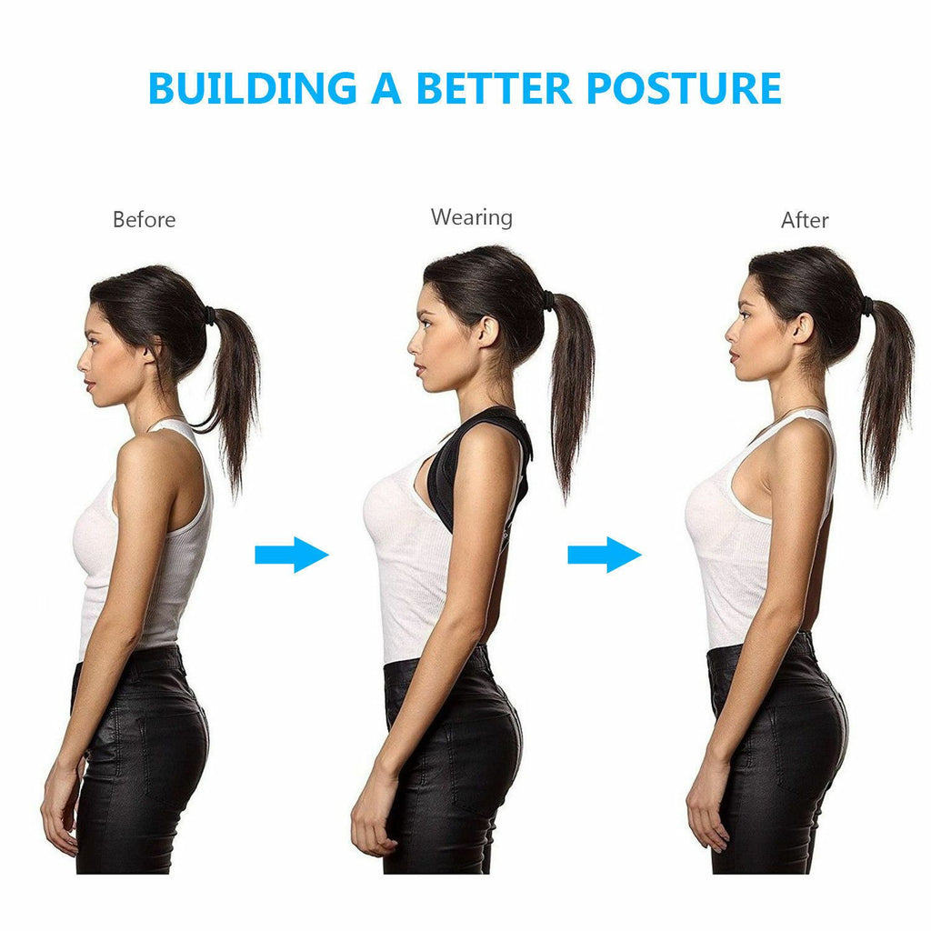 Stylin' Merchant Adjustable Back Posture Corrector for Running, Gym gear, Workout clothes, Yoga - Unisex