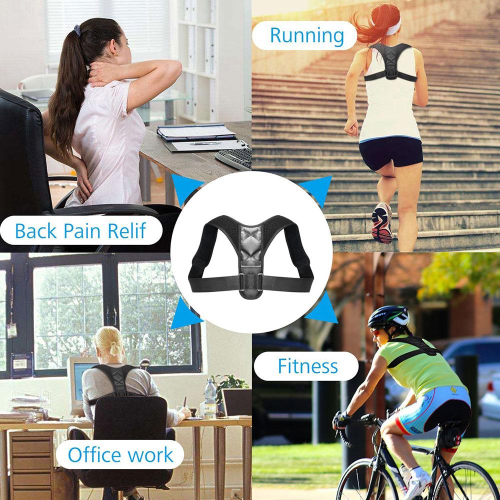 Stylin' Merchant Adjustable Back Posture Corrector for Running, Gym gear, Workout clothes, Yoga - Unisex